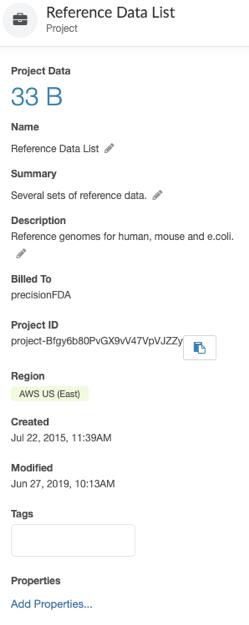 Reference Data List