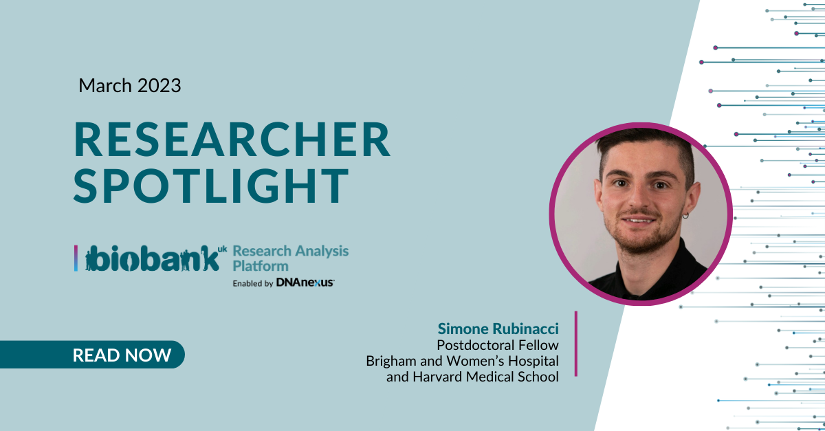 March 2023 UKB-RAP Researcher Spotlight: Simone Rubinacci